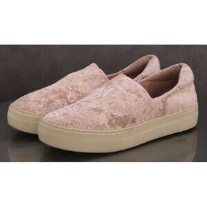 J. Slides Velvet Women's Slip Ons Platform Loafers Shoes Size 9 Floral Pink